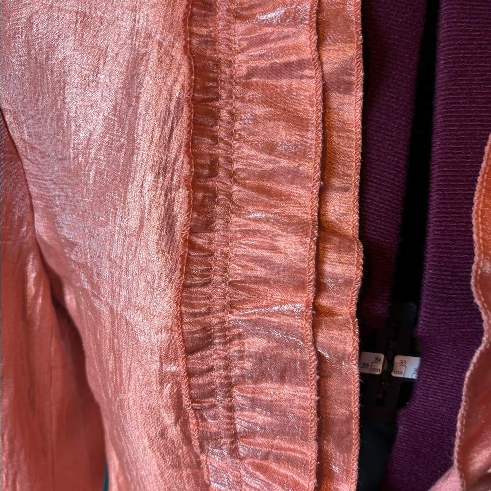 RAFAEL Shimmering Coral Ruffled Blazer - Picture 2 of 6